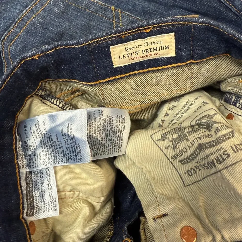 Levi’s 30/34 men’s blue denim jeans Big E Premium lot 510